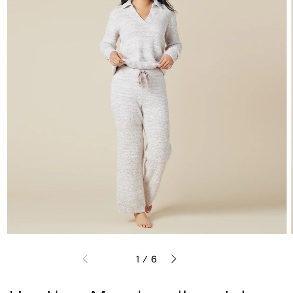 Cozy Knit Lounge Set in Light Gray